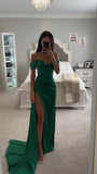 EMERALD SWEETHEART SATIN GOWN