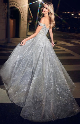 Long Ball Gown Shiny Winter Formal Silver Sequin Prom Dress Floor Length  Bling Bling Evening Gowns L on Luulla