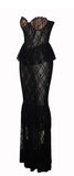 QUENNELL BLACK LACE MAXI DRESS