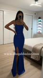 MERMAID LACE UP SATIN GOWN