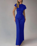 BODYCON RUCHED MAXI GOWN