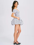 UMIKA POLKA DOT BUBBLE HEM MINI DRESS