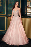 STRAPLESS BEADED BALL GOWN