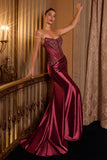 STRAPLESS SCOOP NECK CORSET GOWN