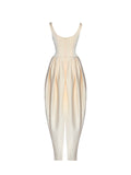 Udana Butter Yellow Drop Waist Tulip Gown