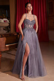 LACE & TULLE A LINE GOWN