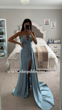 ROBE EN SATIN SANS BUSTES