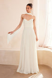 A LINE SCARF WHITE GOWN
