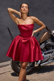 PLEATED MINI DRESS