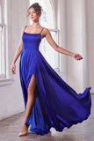 SATIN A LINE GOWN