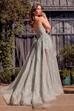 TULLE DAISY ASYMMETRIC A LINE GOWN