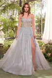 TULLE DAISY ASYMMETRIC A LINE GOWN