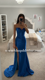 STRAPLESS SATIN CORSET GOWN