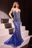 CRYSTAL STRAPLESS EMBELLISHED MERMAID GOWN