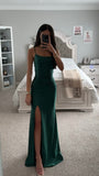 MERMAID LACE UP SATIN GOWN