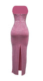 RHINESTONE FITTED DRESS
