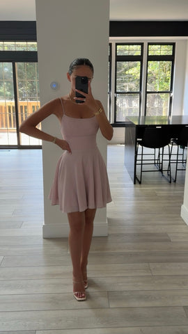 GLITTER A LINE MINI DRESS