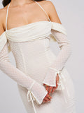 Kaia Long Sleeve Off Shoulder Maxi Dress