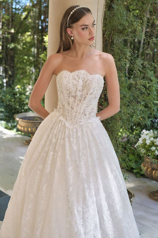 A LINE LACE BRIDAL GOWN