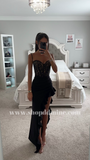 JULIA BLACK LACE CORSET MAXI DRESS