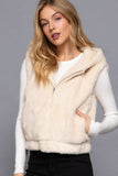 Hoodie Faux Fur Vest