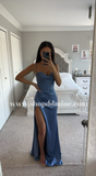 ROBE CORSET BLEU FUMÉ