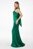 SATIN FITTED MERMAID GOWN