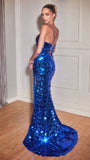 PAILLETTE FITTED GOWN