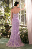 TRANSLUSCENT BEAD FRINGE GOWN