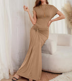 BODYCON RUCHED MAXI GOWN