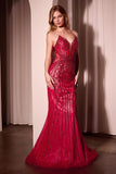 CRYSTAL STRAPLESS EMBELLISHED MERMAID GOWN