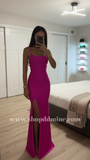 MERMAID LACE UP SATIN GOWN