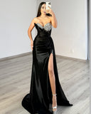 STRAPLESS STRETCH TAFFETA EMBELLISHED DRESS