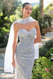 FITTED SWEETHEART NECK GOWN