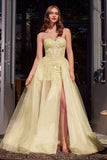 TULLE DAISY ASYMMETRIC A LINE GOWN