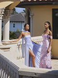 Dahlia Pink Floral Lace Mermaid Gown