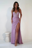 GLITTER CORSET GOWN WITH EMBELLISHMENTS
