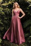 SOFT SATIN A LINE SWEETHEART NECKLINE GOWN