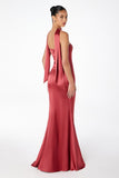 SATIN FITTED MERMAID GOWN