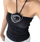 ROSETTE RUCHED TOP