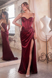 FITTED CORSET DRAPED GOWN