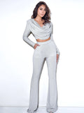 SILVER LONG POCKET SILVER TROUSERS