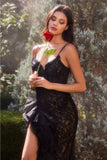FITTED BLACK LACE GOWN