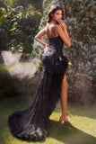 FITTED BLACK LACE GOWN