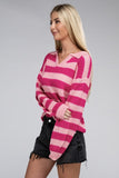 STRIPED KNIT SWEATER TOP