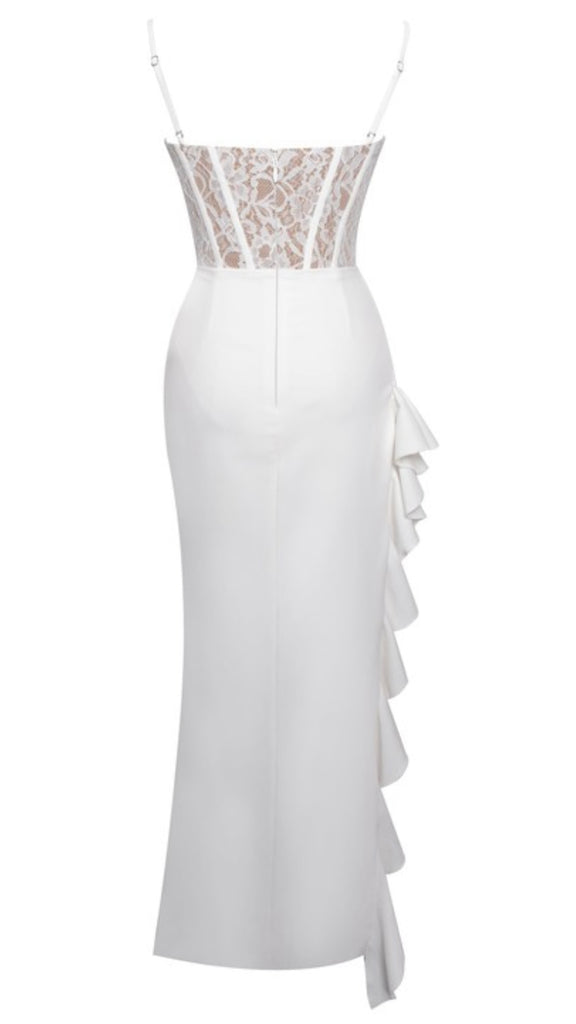 JULIA WHITE LACE CORSET MAXI DRESS – SHOP DDMINE