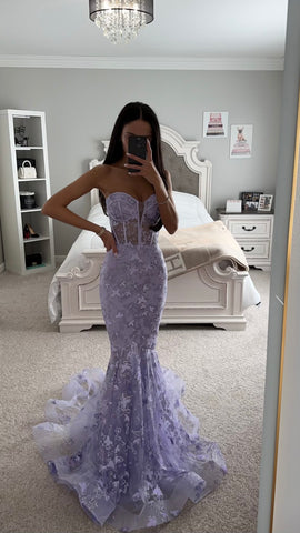 STRAPLESS BUTTERFLY GOWN DDMINE