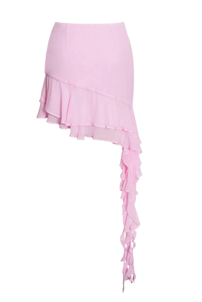 CARLY PINK RUFFLE SKIRT – DDMINE