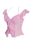 TOP CON VOLANT ROSA CARLY