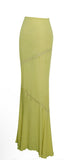 DALEY OLIVE LACE TRIM MAXI SKIRT